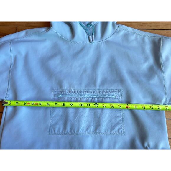 Free People Movement Light Blue Reach The Summit Cropped Hoodie Crop High Neck S - Picture 6 of 14